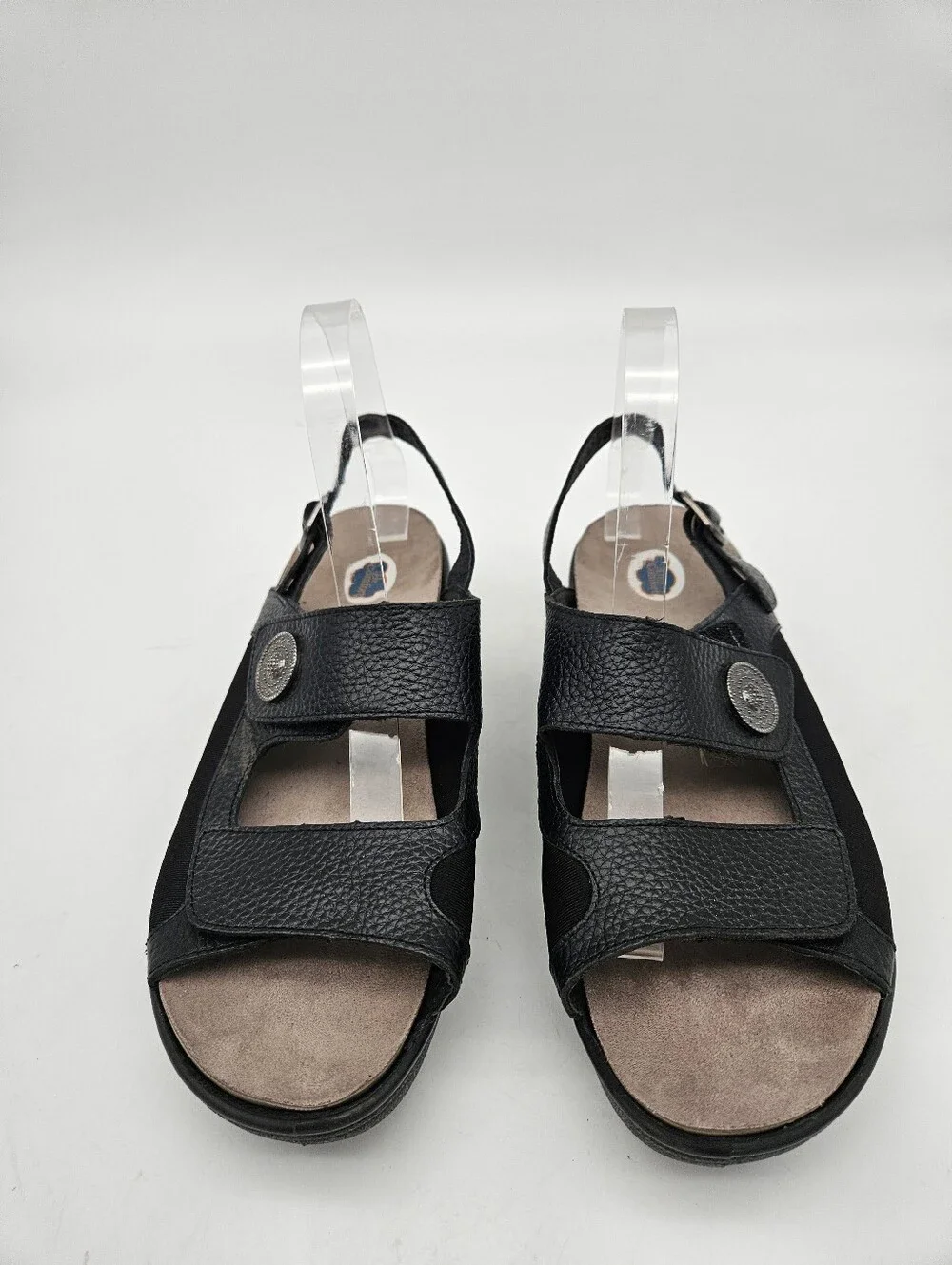 Dr. Comfort Lana Slingback Sandals Diabetic Black Pebbled Leather Womens Size 10